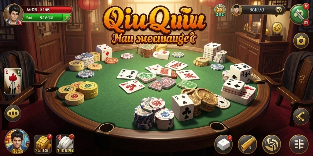 Tangkapan layar gameplay QiuQiu yang menegangkan dari 3446.