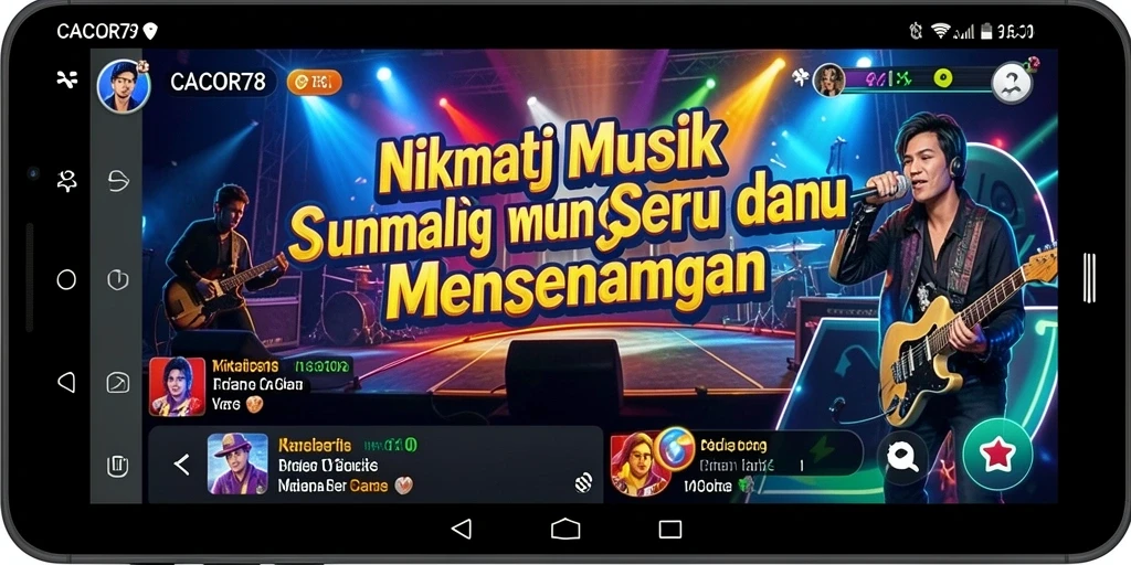 Screenshot gameplay CACOR78 yang menampilkan keseruan bermain musik.