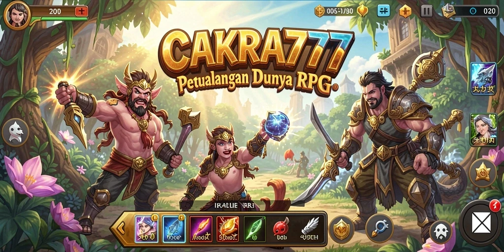 Tampilan gameplay CAKRA777 yang memukau dan penuh aksi.