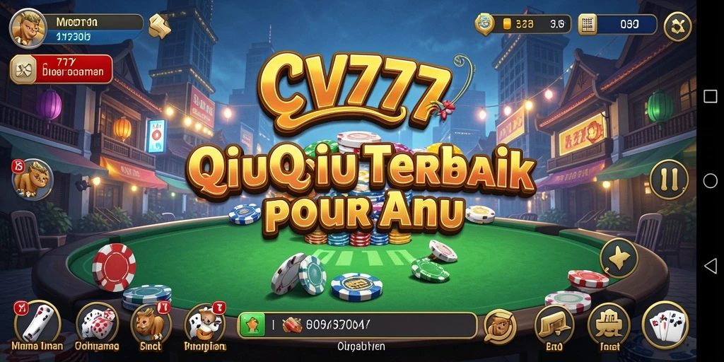 Tangkapan layar gameplay QiuQiu yang menegangkan dan seru di CV777.
