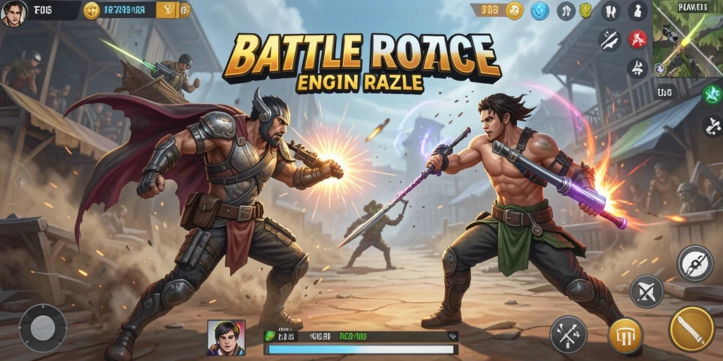 Tangkapan layar F08 menampilkan aksi pertarungan intens Battle Royale.