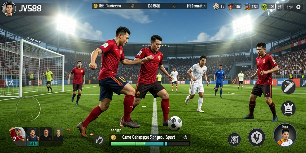 Tampilan gameplay menegangkan dan seru dalam JVS88.