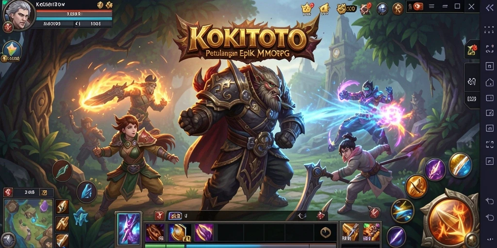 Screenshot gameplay KOKITOTO yang menampilkan aksi seru di dunia MMORPG.