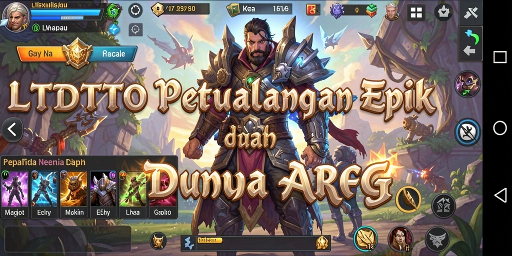 Tangkapan layar utama LTDTOTO menampilkan aksi pertempuran yang seru.