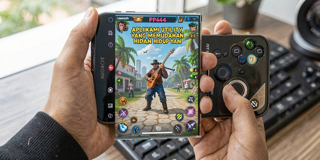 Tampilan antarmuka utama PP444 yang menampilkan fitur-fitur utility.