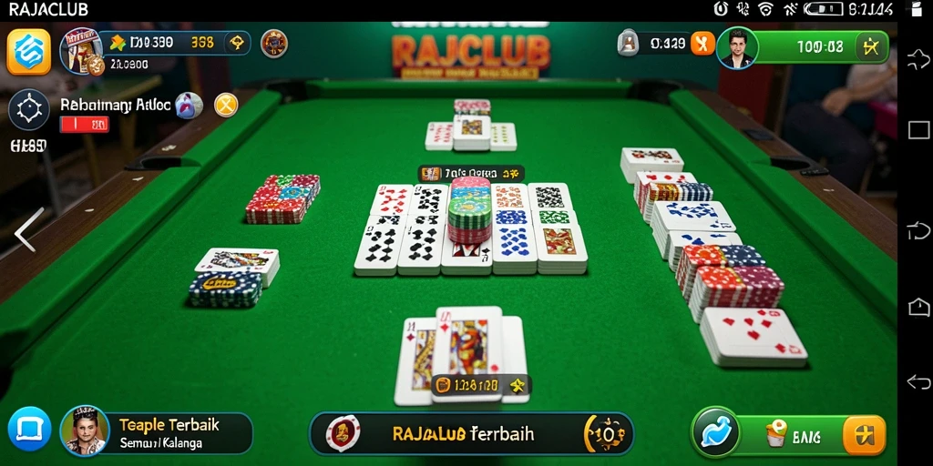 Tampilan gameplay Gaple RAJACLUB yang seru dan menegangkan.