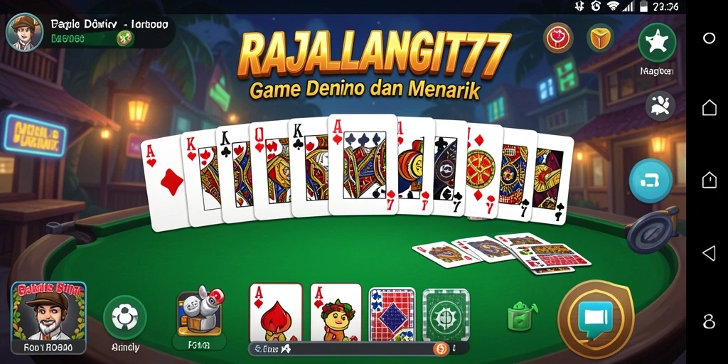Screenshot gameplay RAJALANGIT77 menampilkan aksi seru permainan Domino.