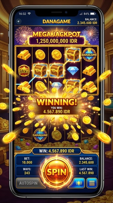 Proses pengunduhan yang cepat di aplikasi Danagame.